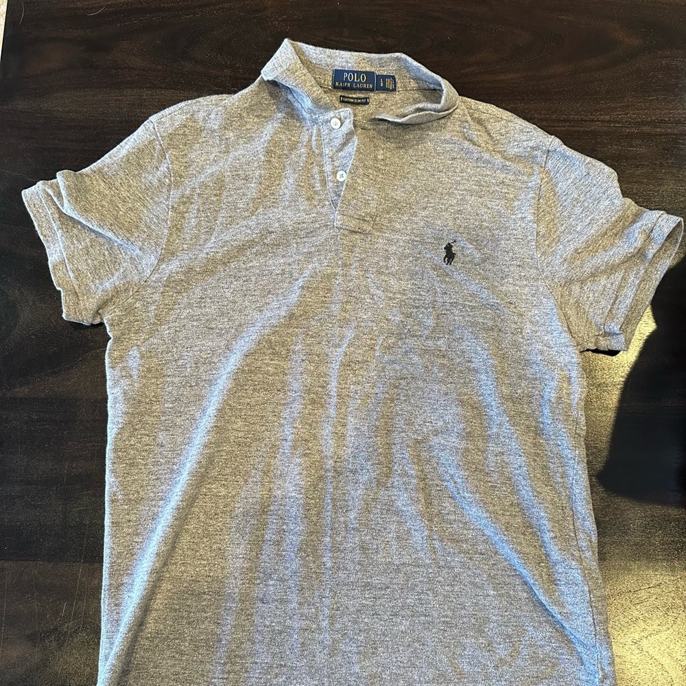 Polo Ralph Lauren Polo - Mens Size L - Custom Slim Fit - Heather Grey